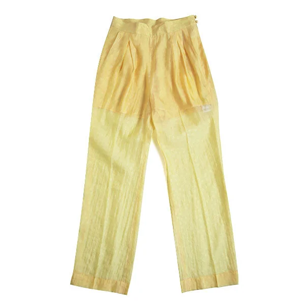 SALE 50%OFF ! <br/>【Mame Kurogouchi/マメ】Silk Nylon Floral Jacquard Sheer Trousers Trousers trendy modern SALE 50%OFF ! <br/>【Mame Kurogouchi/マメ】Silk Nylon Floral Jacquard Sheer Trousers Trousers trendy modern