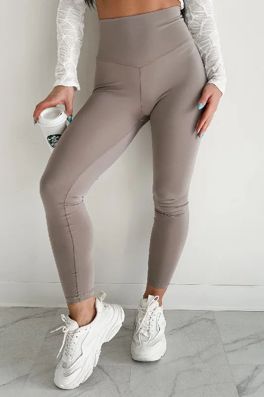 Finding Your Zone High Rise Basic Leggings (Ash) Fashionable Floral Active Leggings
