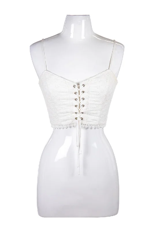 Lush Crop Top Lace Blend Ribbed Blend Corduroy Blend
