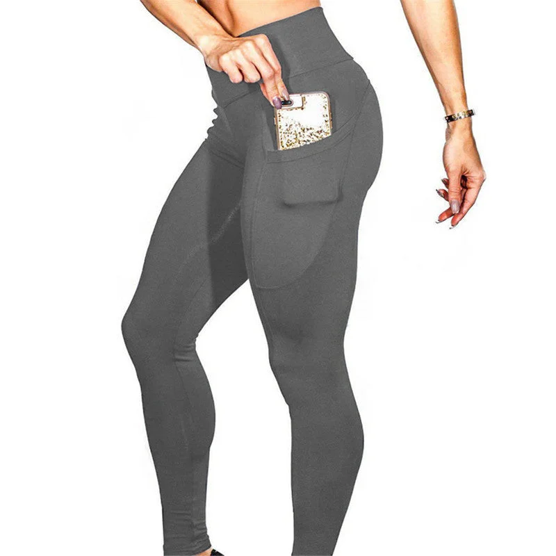 High Waist Fitness Leggings with Pockets Stylish Winter-Ready Leggings