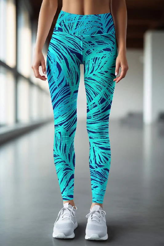 Tropical Dream Lucy Printed Performance Leggings - Women Chic Floral Print Leggings