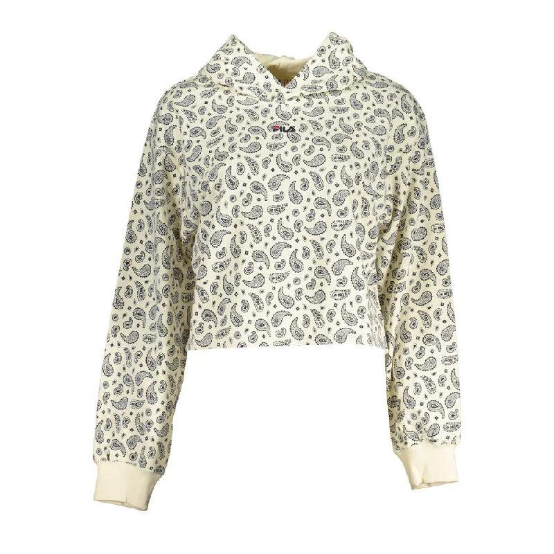 Fila Luxor Patterned Embroidered Hoodie Hoodie with High-Low Hem Asymmetrical Trendy