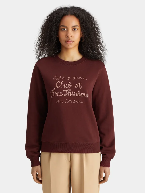 Chest artwork sweatshirt Hoodie with Monochrome Minimalist Simple
