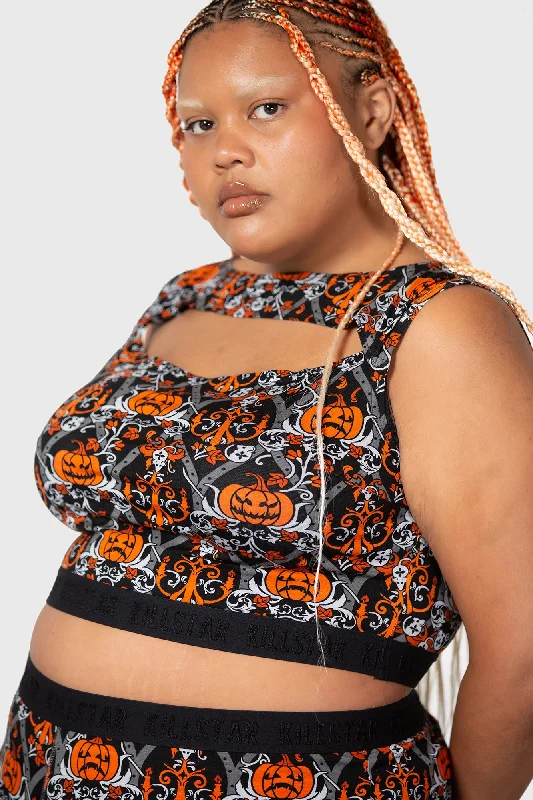 Fascinate Crop Top [PLUS] Thin Crop Top Open Front Quick Dry