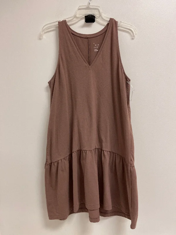 Dress Casual Midi By A New Day In Brown, Size: M Trendy Boho Midi Dress