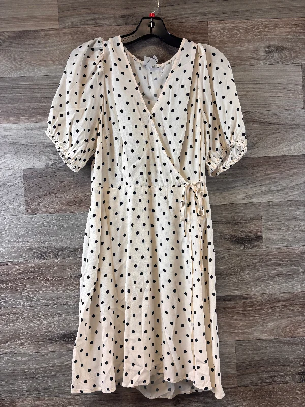 Dress Casual Midi By A New Day In Polkadot Pattern, Size: M Comfortable Casual Midi Dress Dress Casual Midi By A New Day In Polkadot Pattern, Size: M Comfortable Casual Midi Dress