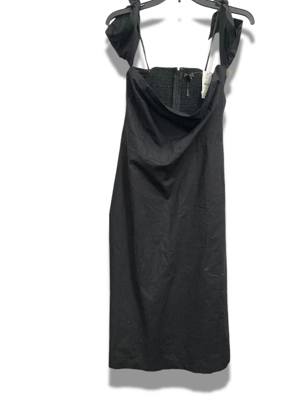Dress Casual Midi By Ann Taylor In Black, Size: M Comfortable Casual Midi Dress