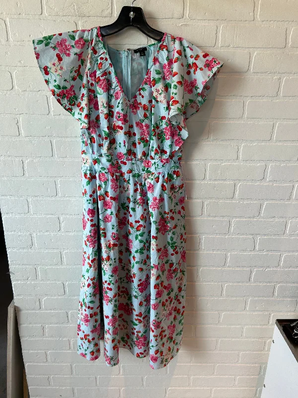 Dress Casual Midi By Ann Taylor In Blue & Pink, Size: Xs Trendy Mock Neck Midi Dress Dress Casual Midi By Ann Taylor In Blue & Pink, Size: Xs Trendy Mock Neck Midi Dress