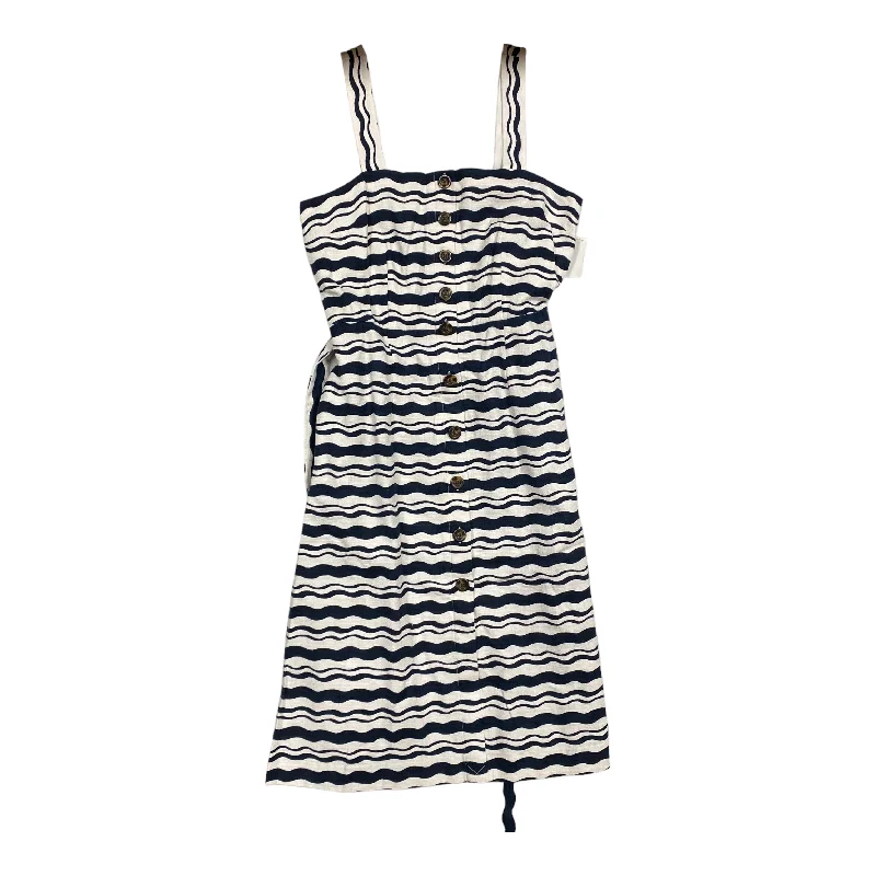Dress Casual Midi By Ann Taylor In Blue & White, Size: S Chic Bohemian Midi Dress