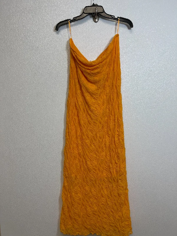 Dress Casual Midi By Anthropologie In Orange, Size: Petite Large Trendy A-Line Midi Dress Dress Casual Midi By Anthropologie In Orange, Size: Petite Large Trendy A-Line Midi Dress