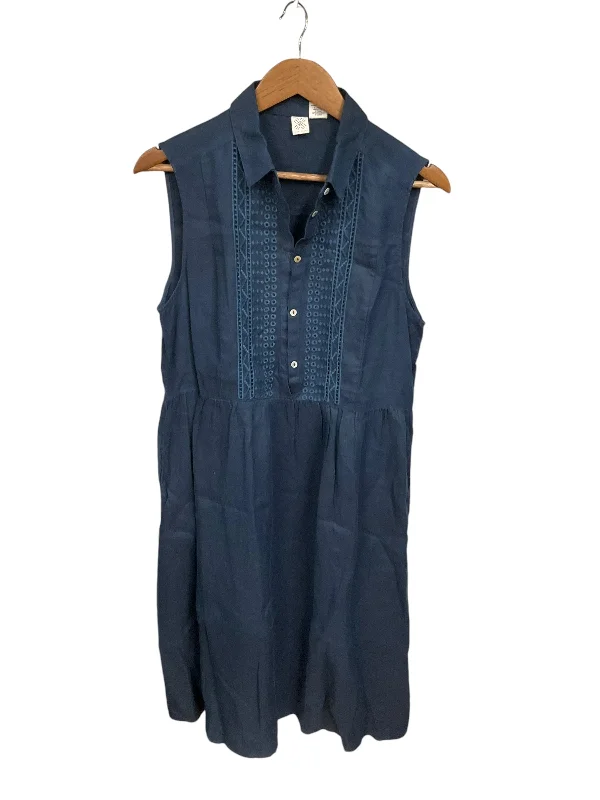 Dress Casual Midi By Artisan Ny In Navy, Size: M Comfortable Denim Midi Dress