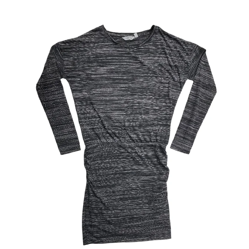 Dress Casual Midi By Athleta In Grey White, Size: Xs Stylish Wraparound Midi Dress