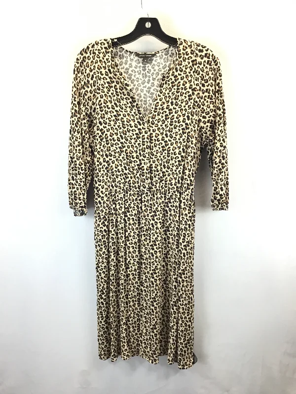 Dress Casual Midi By Banana Republic In Animal Print, Size: M Fashionable High-Low Midi Dress Dress Casual Midi By Banana Republic In Animal Print, Size: M Fashionable High-Low Midi Dress