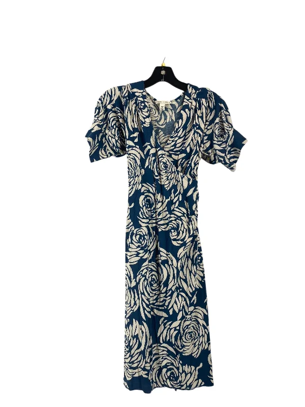 Dress Casual Midi By Banana Republic In Blue, Size: M Classic Black Midi Dress