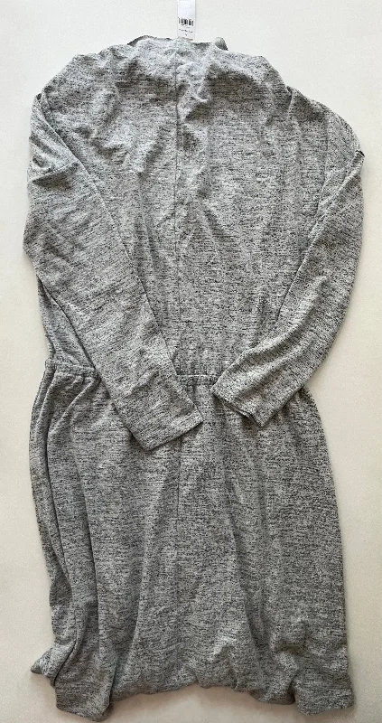 Dress Casual Midi By Banana Republic O In Grey, Size: L Trendy Midi Dress with Belt