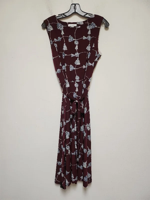 Dress Casual Midi By Charter Club In Red, Size: M Stylish High-Waisted Midi Dress