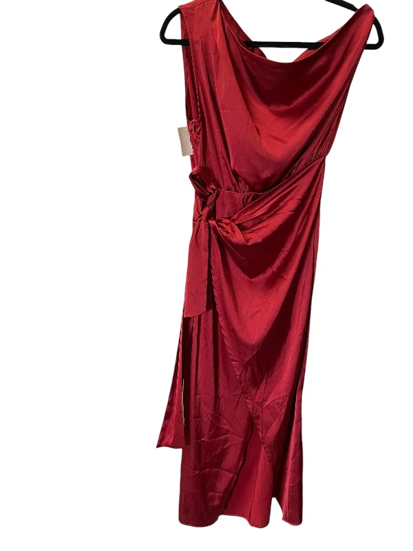 Dress Casual Midi By Cmc In Red, Size: S Trendy Smocked Detail Midi Dress