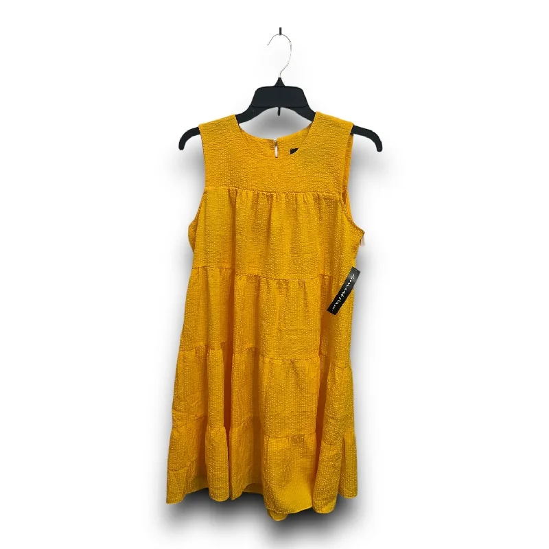 Dress Casual Midi By Cmc In Yellow, Size: M Comfortable Button Front Midi Dress