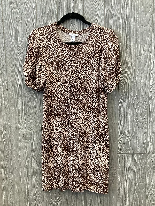 Dress Casual Midi By Daily Ritual In Animal Print, Size: S Stylish Midi Dress with Cuffs Dress Casual Midi By Daily Ritual In Animal Print, Size: S Stylish Midi Dress with Cuffs