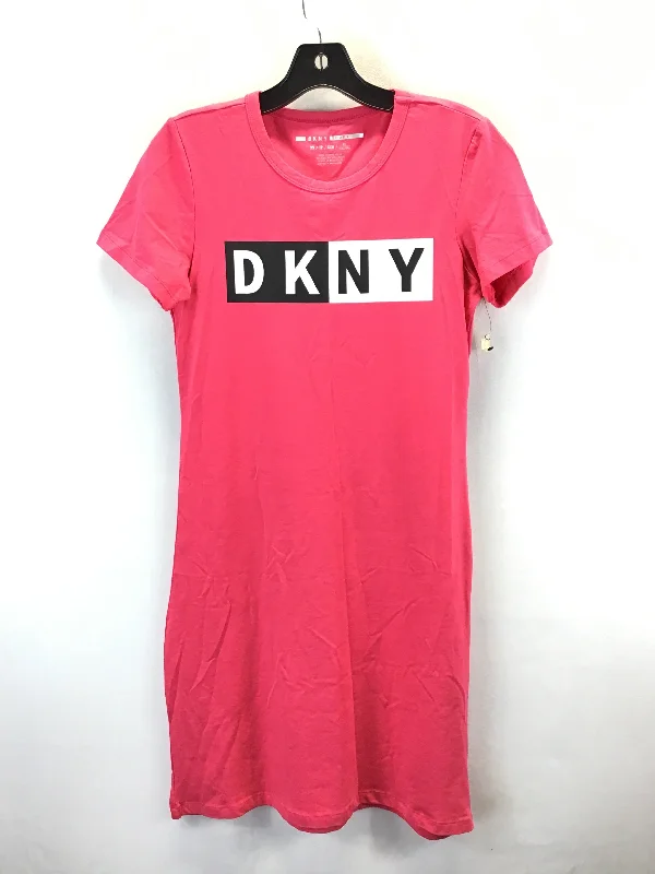 Dress Casual Midi By Dkny In Pink, Size: Xs Stylish Silk Midi Dress