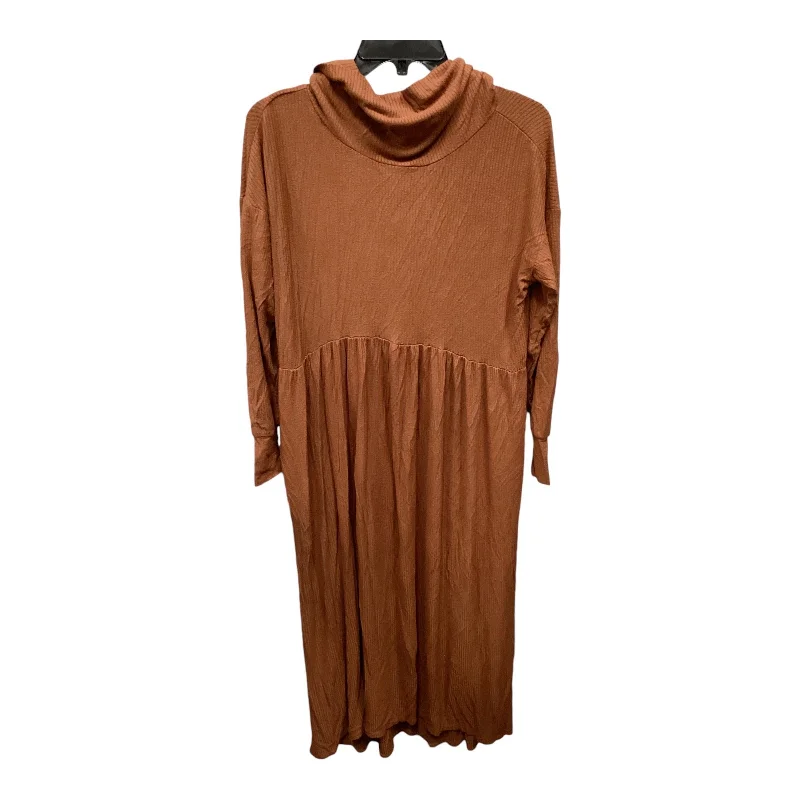 Dress Casual Midi By Dolan Left Coast In Brown, Size: Xs Comfortable Fit-and-Flare Midi Dress Dress Casual Midi By Dolan Left Coast In Brown, Size: Xs Comfortable Fit-and-Flare Midi Dress