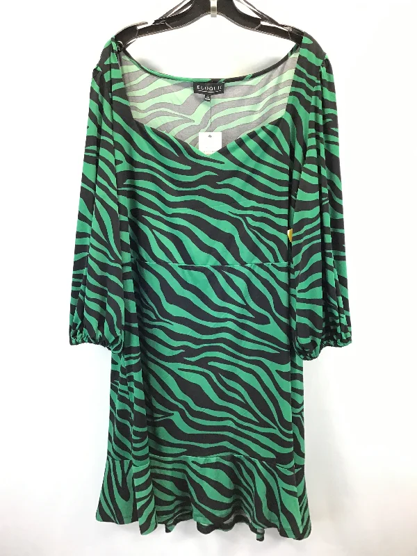 Dress Casual Midi By Eloquii In Zebra Print, Size: 22 Fashionable Floral Embroidery Midi Dress Dress Casual Midi By Eloquii In Zebra Print, Size: 22 Fashionable Floral Embroidery Midi Dress