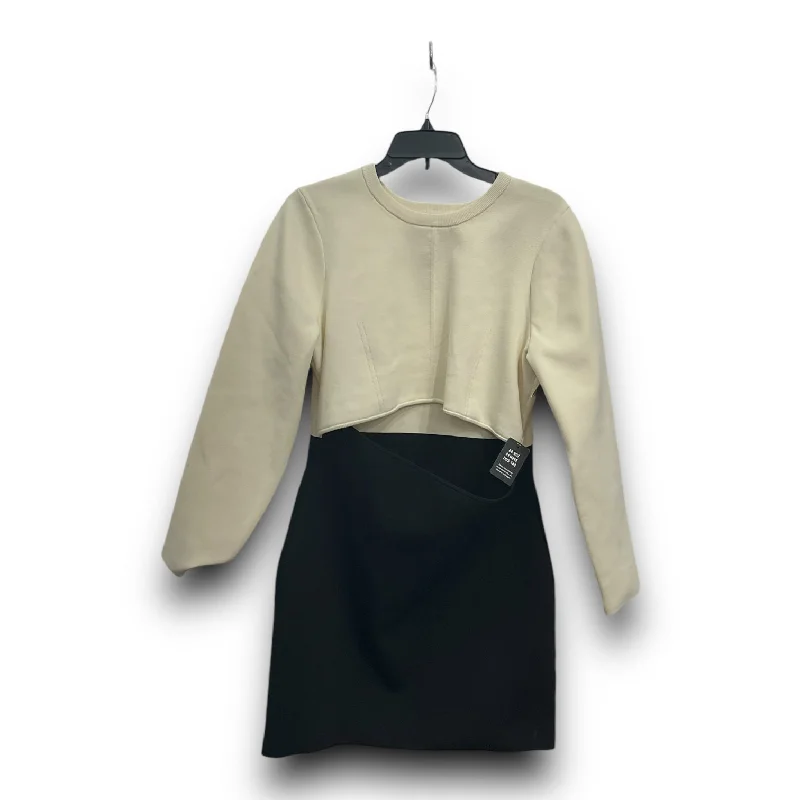 Dress Casual Midi By Express In Black & Cream, Size: Xl Comfortable Deep V Midi Dress Dress Casual Midi By Express In Black & Cream, Size: Xl Comfortable Deep V Midi Dress