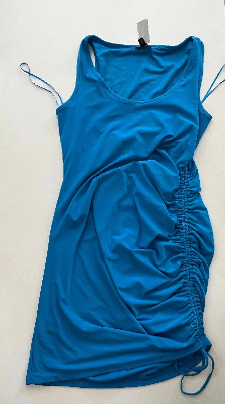 Dress Casual Midi By Express In Blue, Size: L Elegant Floral Midi Dress