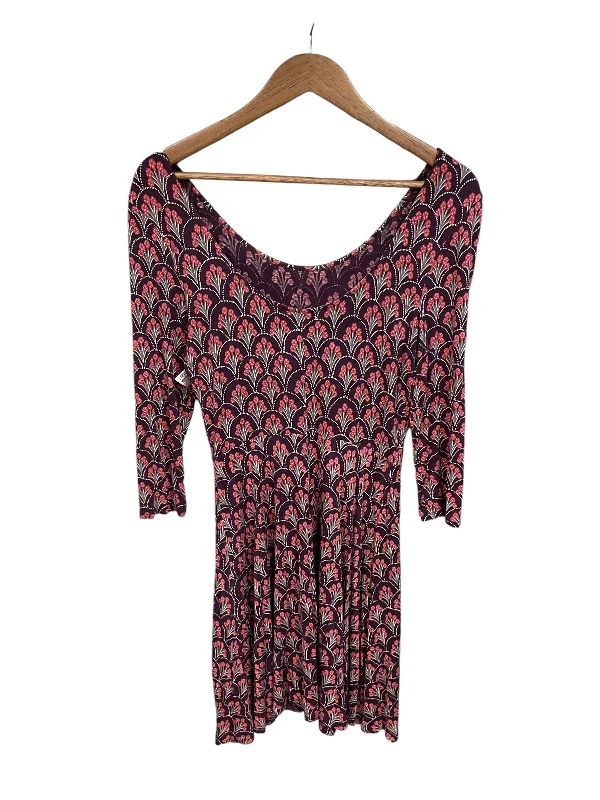 Dress Casual Midi By Express In Purple, Size: M Cozy T-shirt Midi Dress