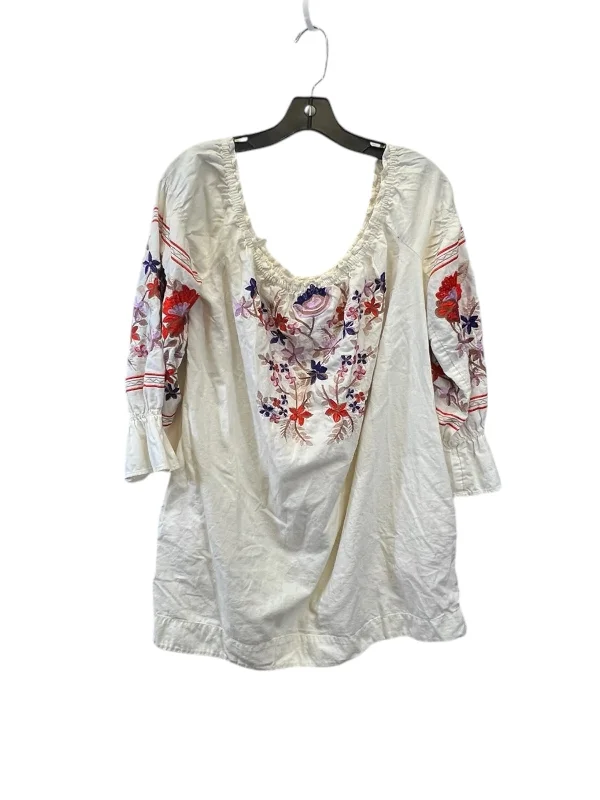 Dress Casual Midi By Free People In Cream, Size: M Fashionable High-Neck Midi Dress