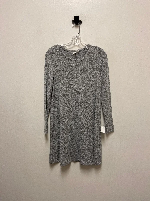 Dress Casual Midi By Gap In Grey, Size: Petite   S Comfortable Ribbed Midi Dress