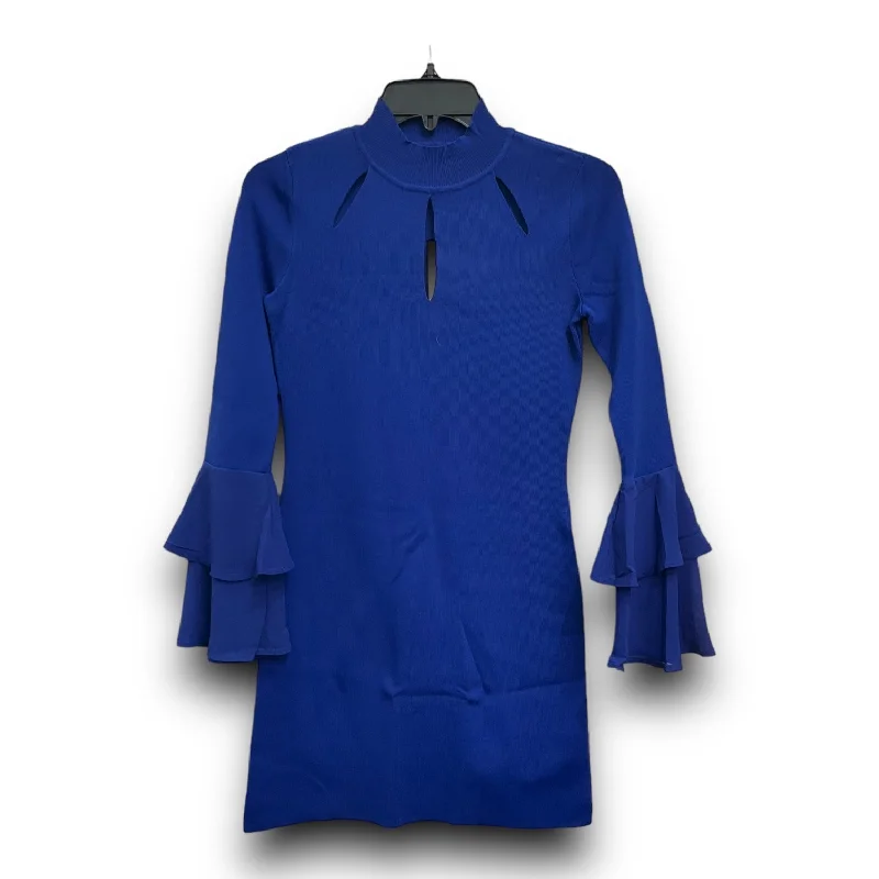 Dress Casual Midi By Inc In Blue, Size: S Elegant Pleated Detail Midi Dress