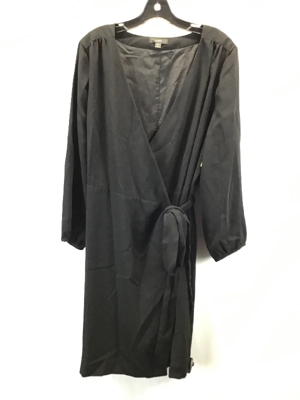Dress Casual Midi By J. Crew In Black, Size: 18 Trendy Off-Shoulder Ruffle Midi Dress Dress Casual Midi By J. Crew In Black, Size: 18 Trendy Off-Shoulder Ruffle Midi Dress