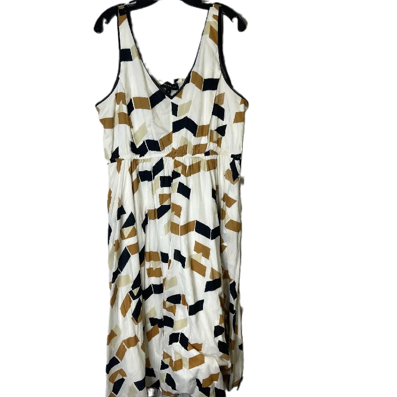 Dress Casual Midi By Lane Bryant In Cream, Size: 18 Comfortable Geometric Print Midi Dress Dress Casual Midi By Lane Bryant In Cream, Size: 18 Comfortable Geometric Print Midi Dress