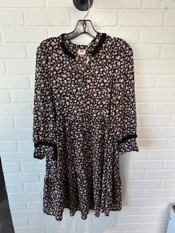 Dress Casual Midi By Levis In Black & Brown, Size: S Cozy Spaghetti Strap Midi Dress Dress Casual Midi By Levis In Black & Brown, Size: S Cozy Spaghetti Strap Midi Dress