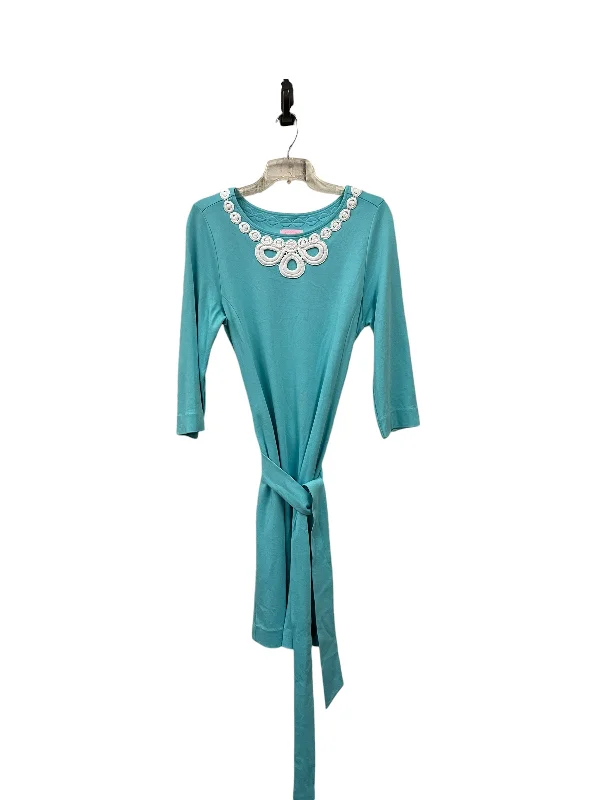 Dress Casual Midi By Lilly Pulitzer In Blue, Size: L Stylish Vintage Midi Dress