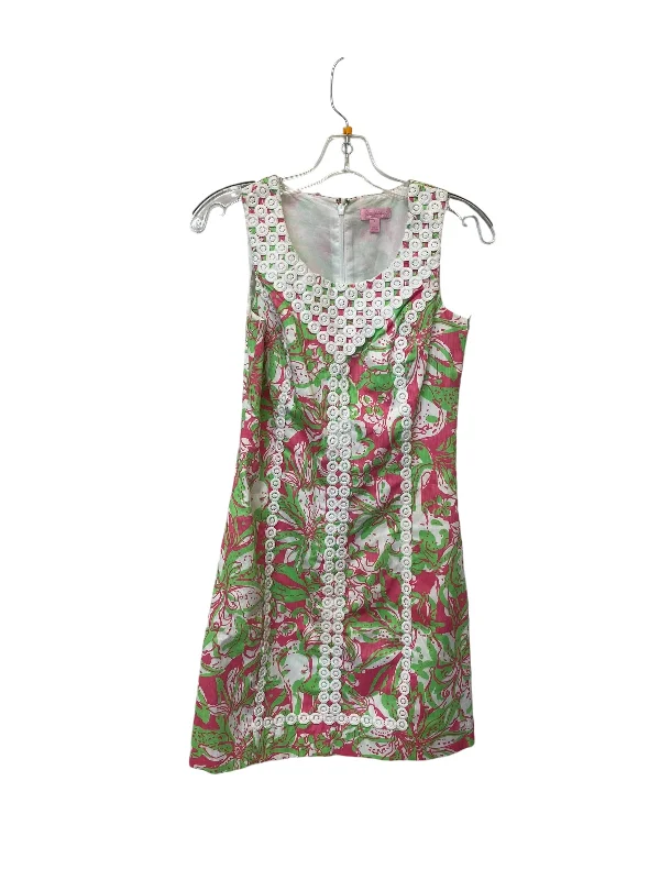 Dress Casual Midi By Lilly Pulitzer In Multi-colored, Size: 2 Elegant Maxi-Midi Hybrid Dress Dress Casual Midi By Lilly Pulitzer In Multi-colored, Size: 2 Elegant Maxi-Midi Hybrid Dress