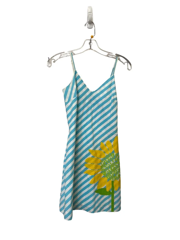 Dress Casual Midi By Lilly Pulitzer In Striped Pattern, Size: 0 Comfortable Denim Midi Dress Dress Casual Midi By Lilly Pulitzer In Striped Pattern, Size: 0 Comfortable Denim Midi Dress