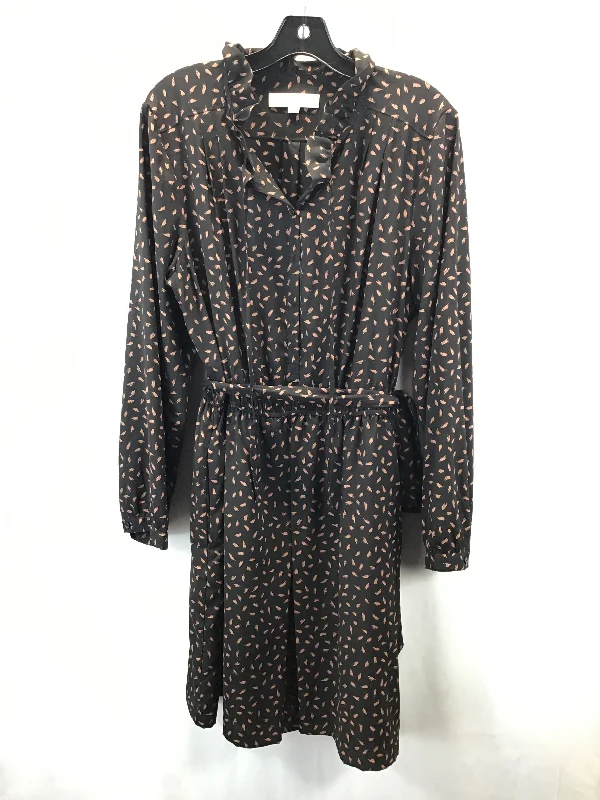 Dress Casual Midi By Loft In Black, Size: 14 Cozy Spaghetti Strap Midi Dress