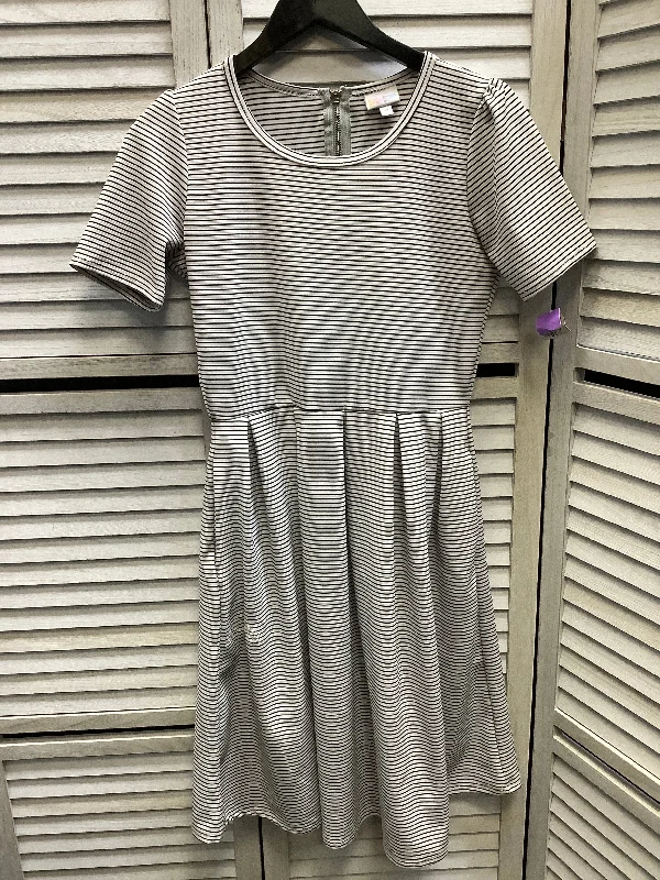 Dress Casual Midi By Lularoe In Striped Pattern, Size: M Cozy Wide Strap Midi Dress