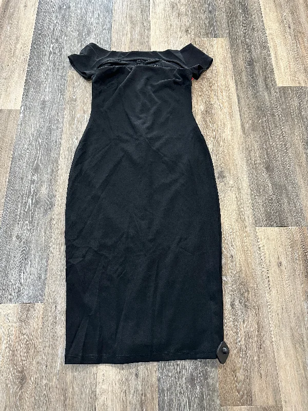 Dress Casual Midi By Lulus In Black, Size: M Fashionable Fitted Midi Dress