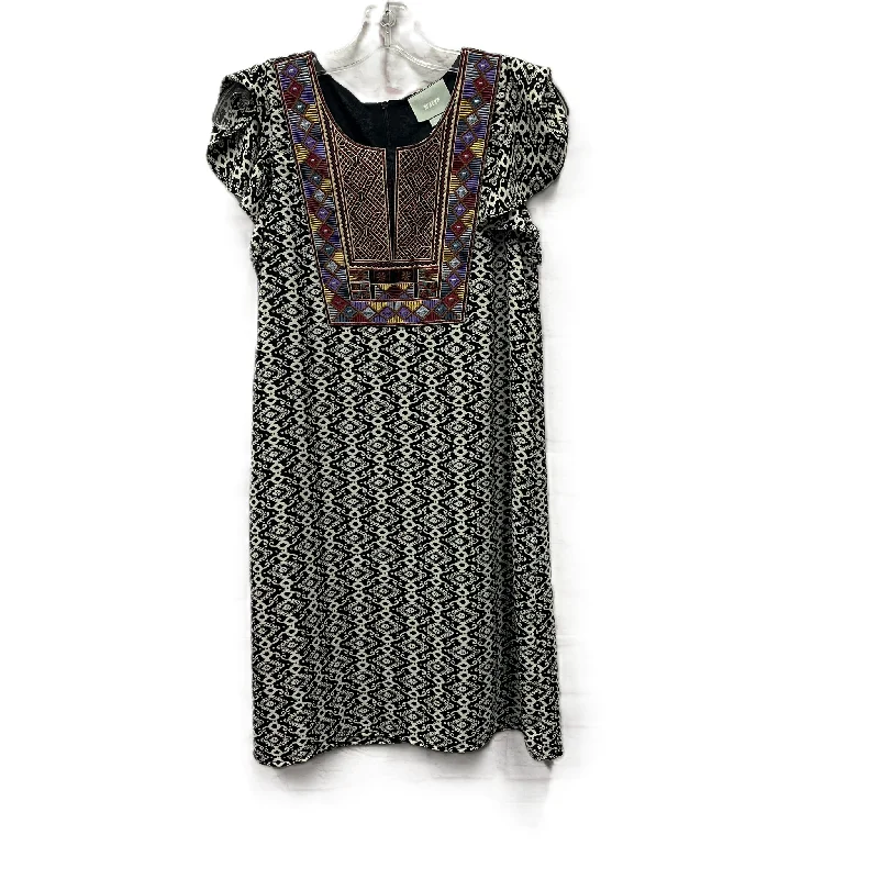 Dress Casual Midi By Maeve In Black & Cream, Size: Xs Elegant Satin Midi Dress