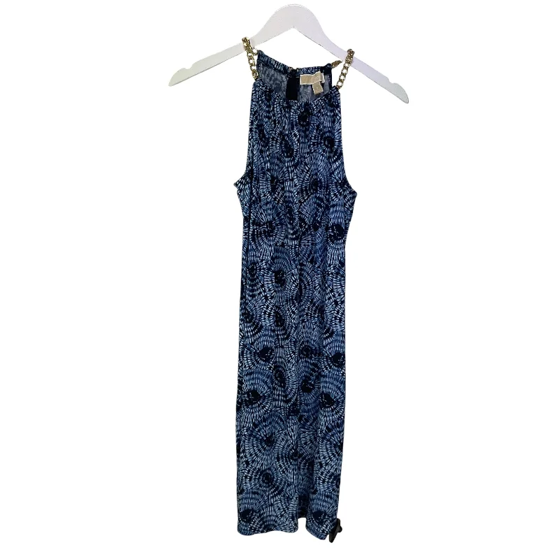 Dress Casual Midi By Michael By Michael Kors In Blue, Size: S Stylish Button-Up Midi Dress Dress Casual Midi By Michael By Michael Kors In Blue, Size: S Stylish Button-Up Midi Dress