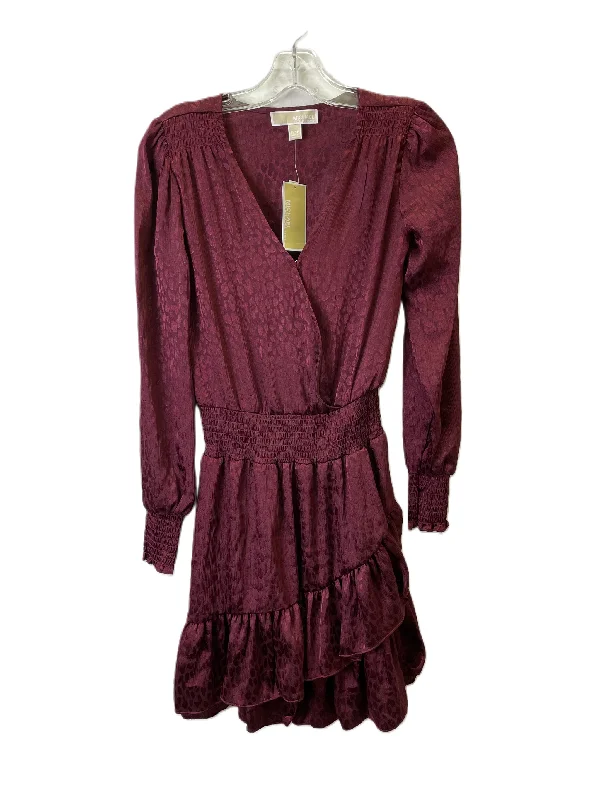 Dress Casual Midi By Michael By Michael Kors In Red, Size: Xs Comfortable Casual Midi Dress Dress Casual Midi By Michael By Michael Kors In Red, Size: Xs Comfortable Casual Midi Dress