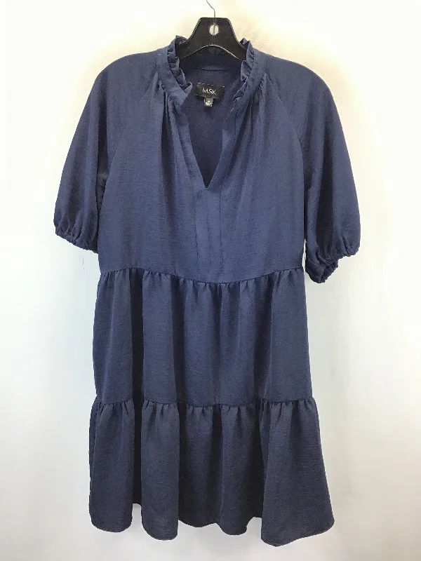 Dress Casual Midi By Msk In Blue, Size: M Stylish Tiered Midi Dress