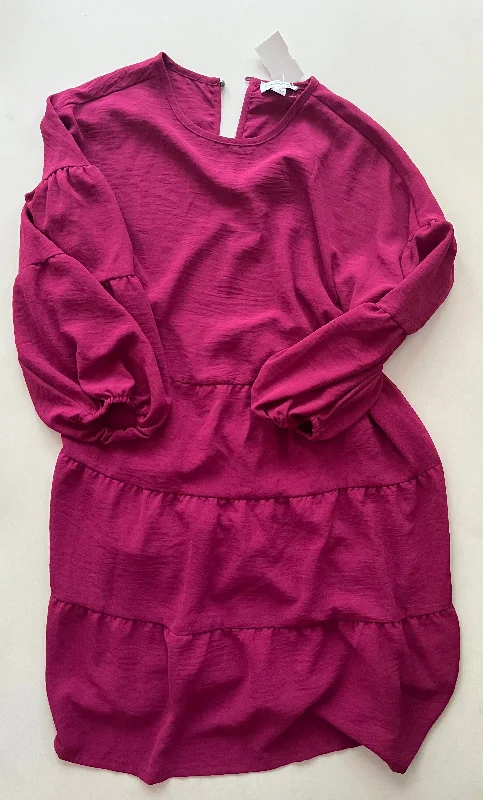 Dress Casual Midi By Mudpie In Pink, Size: S Stylish Color Block Midi Dress