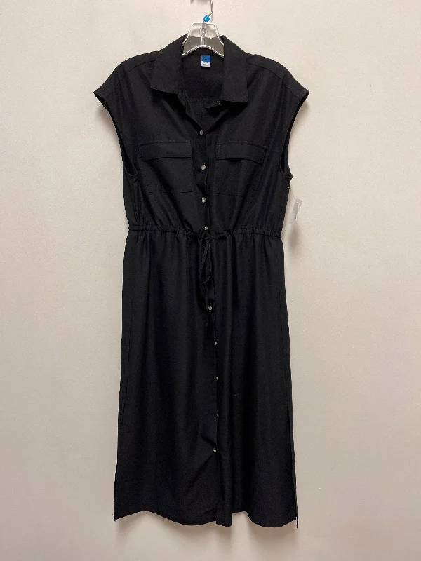 Dress Casual Midi By Old Navy In Black, Size: S Comfortable Stretch Midi Dress