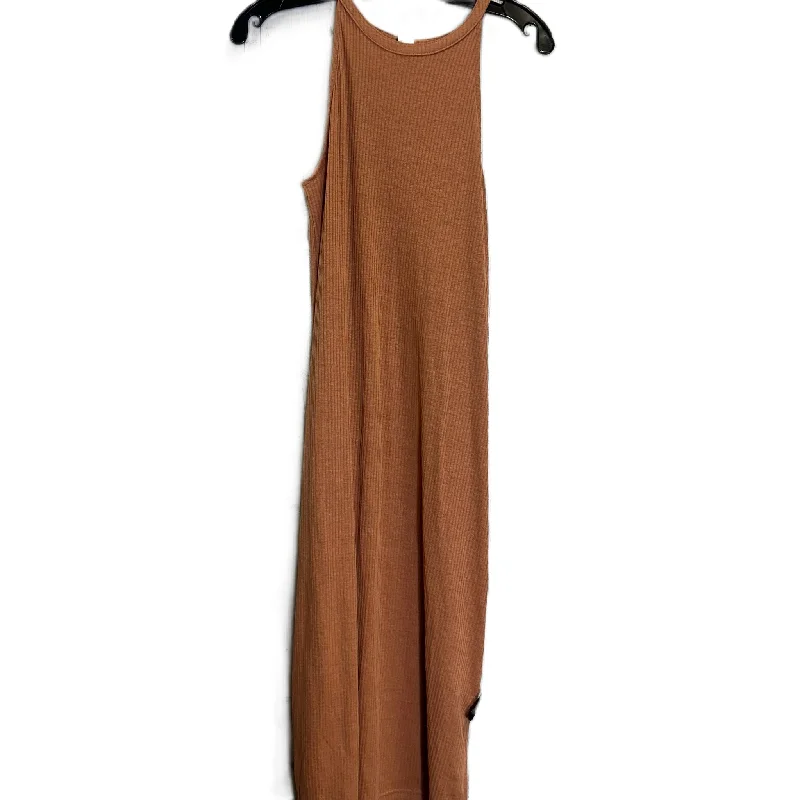 Dress Casual Midi By Old Navy In Brown, Size: S Stylish Tiered Midi Dress