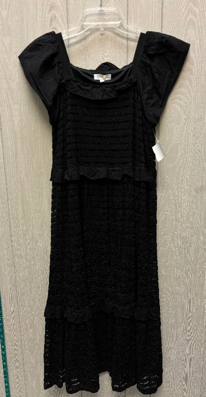Dress Casual Midi By Polygram In Black, Size: L Comfortable Adjustable Strap Midi Dress