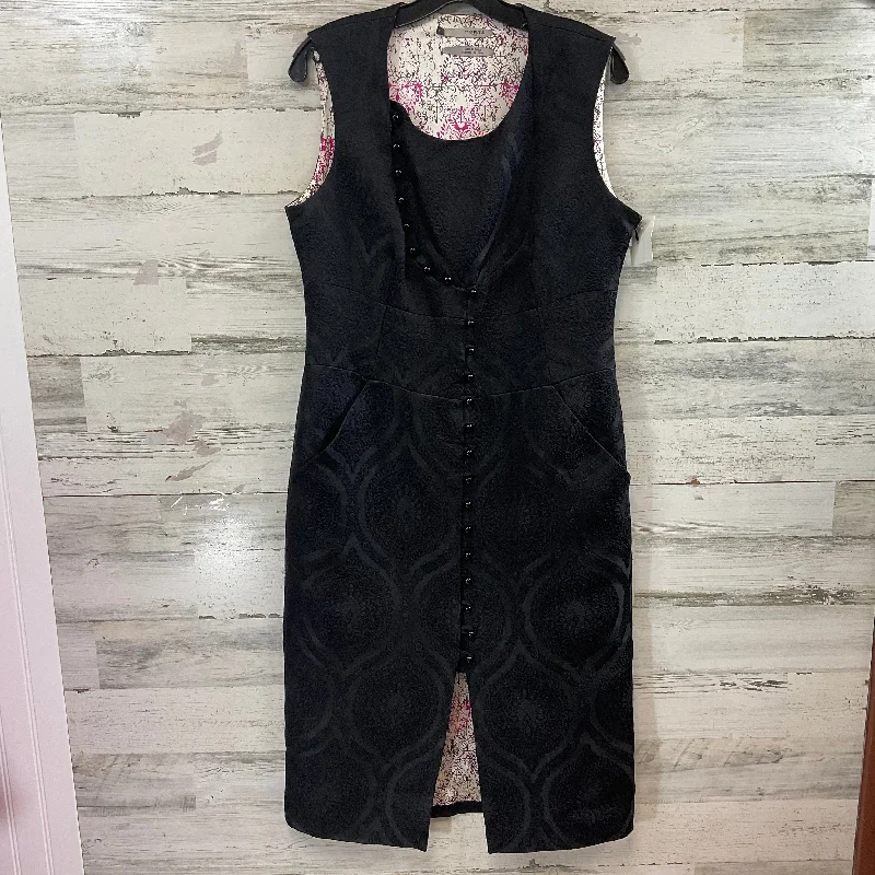 Dress Casual Midi By PORTS In Black, Size: L Fashionable Pleated Midi Dress